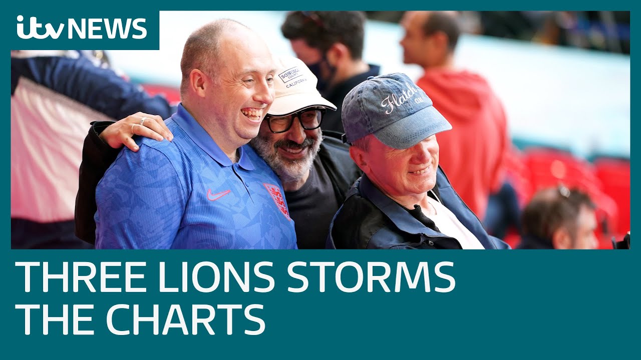 Three Lions roars into top five as football anthems flood music charts | ITV News