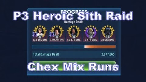 P3 Heroic Sith Raid: Chex Mix Runs And The Multiple Restarts