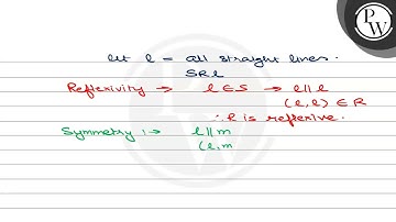 Let \( S \) be the set of all straight lines in a plane. Let \( R \...