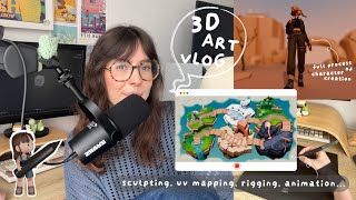 3D ART VLOG /  my process of trying to create a video game character in Blender