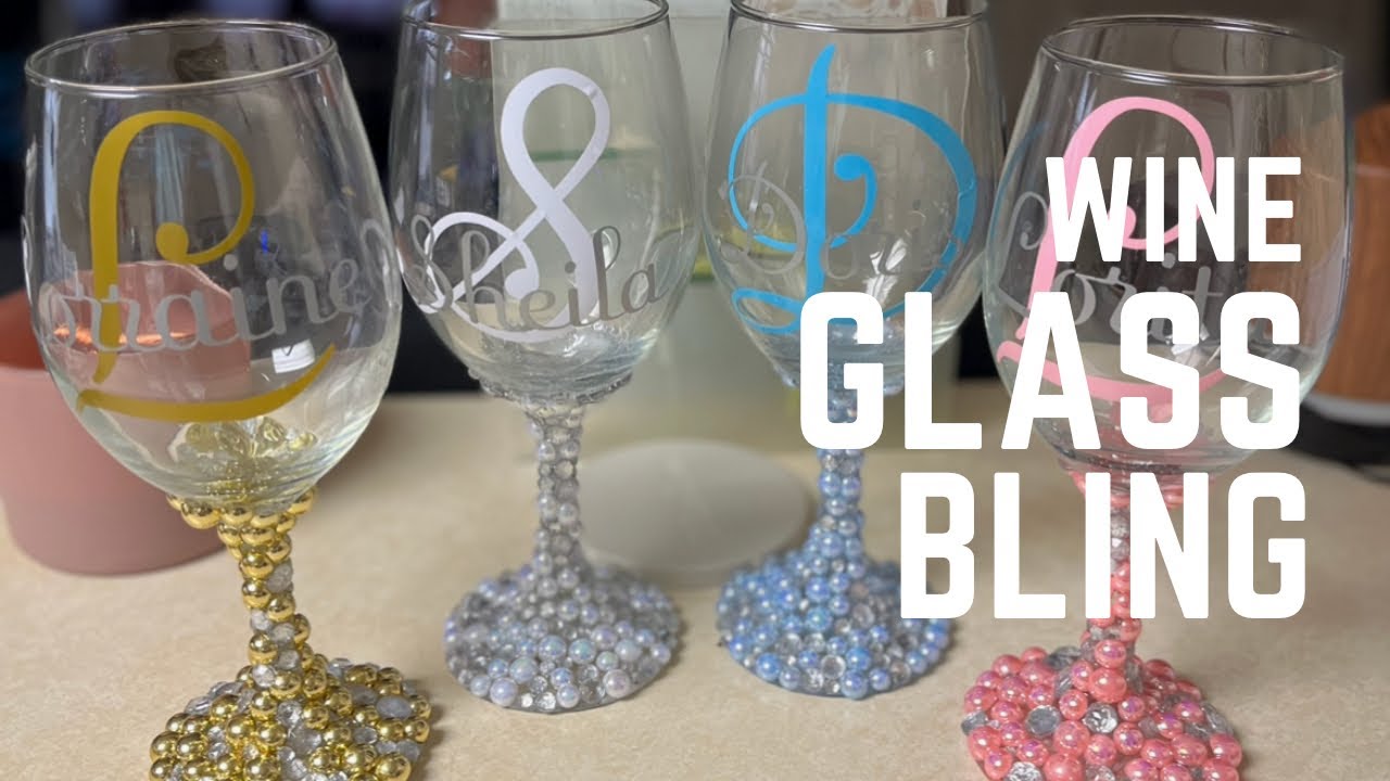 DIY wine glass bling 🍷