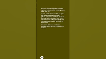 Restrict SSH to one interface #shorts