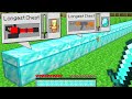 How to OPEN SECRET INVENTORY of LONGEST  DIAMOND CHEST in Minecraft ? RAREST ITEMS!