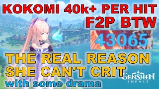 Kokomi - 40k+ Per Hit, F2P Btw The Real Reason she cant crit