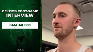 Sam Hauser on His Clutch Shots in Celtics Win vs Nets | Postgame Interview 11-18