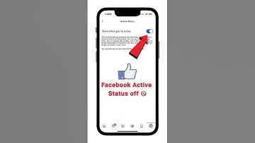 How To Off Your Active Status OnFacebook | #shorts #facebook
