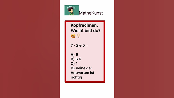 Kopfrechnen Punkt vor Strich @ #mathematik