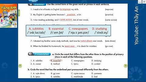 TIẾNG ANH 9 I Learn Smart World   UNIT 1  ENGLISH IN THE WORLD   REVIEW   Trim