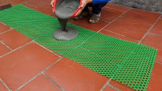 Great Suggestion for you/How to make simple potted plants from Cement Plastic nets/Pentagon pot roll