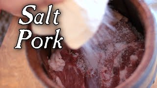 Preparing Salt Pork  18th Century Cooking