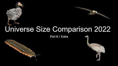 Universe Size Comparison 2022-Part 9.1 Extra