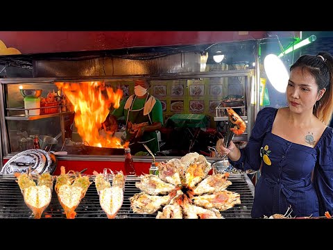 Heaven of Seafood Lover! Grilled seafood - Non stop order | Thai street Food