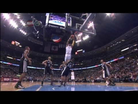 J.R. Smith dunk on Gary Neal - Spurs @ Nuggets 12/16/10