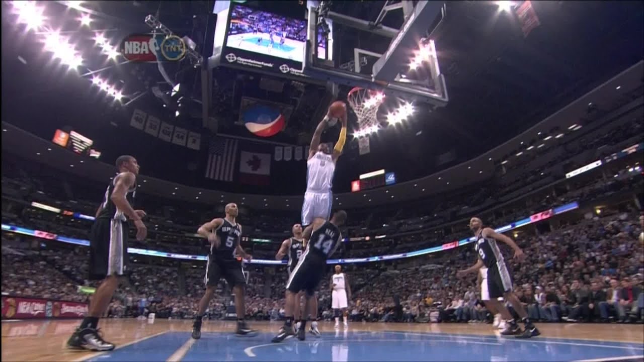 J.R. Smith dunk on Gary Neal - Spurs 