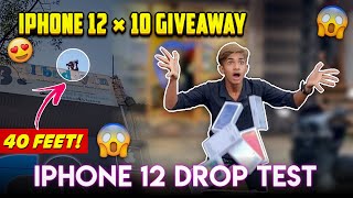 IPHONE 12 DROP TEST CHALLENGE  | UNEXPECTED  | GIVEAWAY | GTRVLOGS