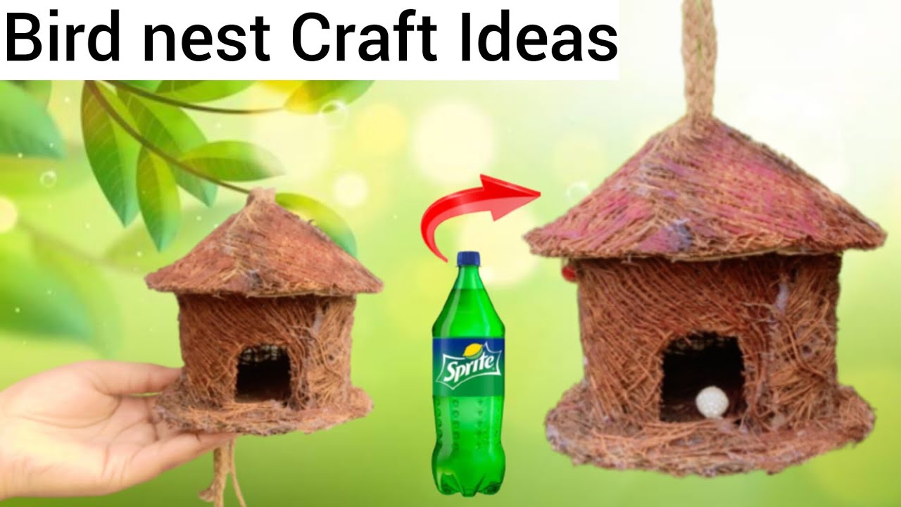 How to Make a Bird nest at home|Making bird nest from plastic bottle ...