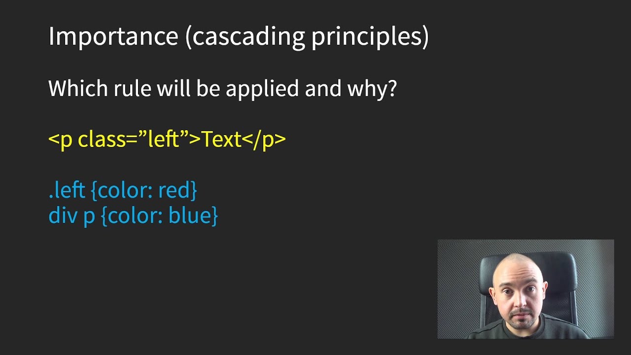 Which CSS rules will be applied to these HTML elements? (#51) - YouTube