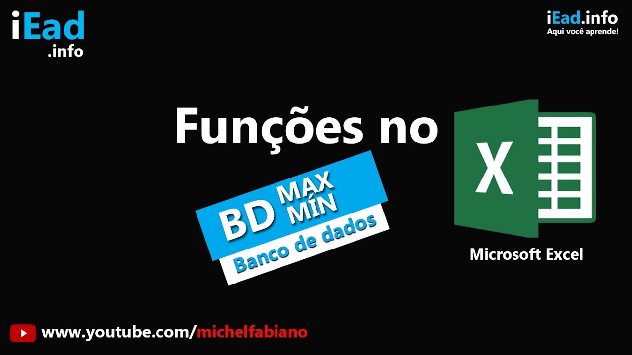 Como utilizar a função BDMáx e BDMín do Excel - Funções Lógicas #12 tabelas salariais função publica 2018