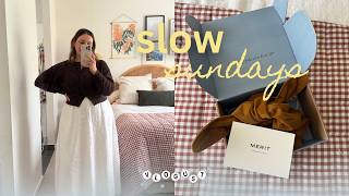 slow sundays | Merit makeup review and planning outfits for the week