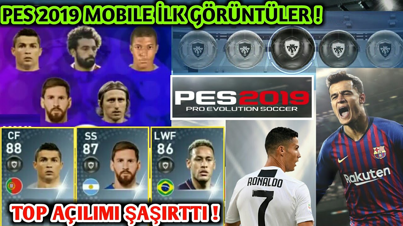 PES 2019 MOBILE İLK GÖRÜNTÜLER ! GRAFİKLER VE TOP AÇILIMI