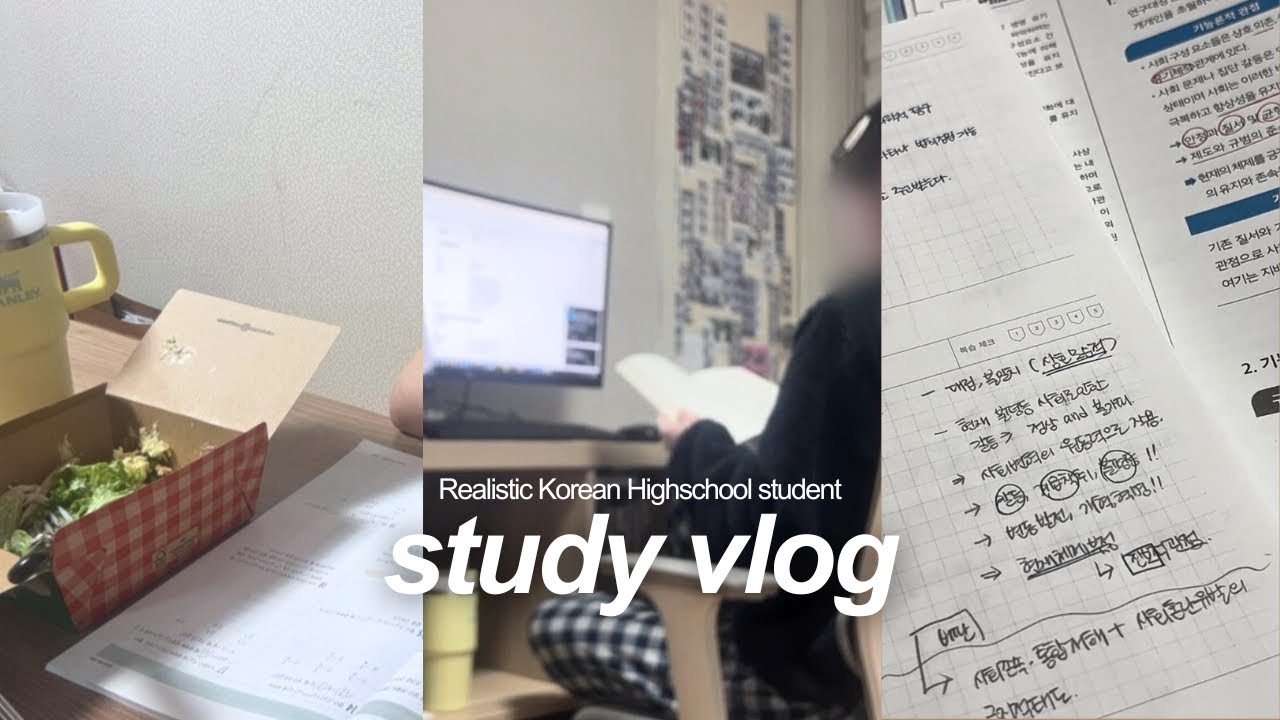 a week in my life: studying, realistic korean student