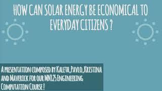 PROJECTMN125 How is solar energy more economical ?