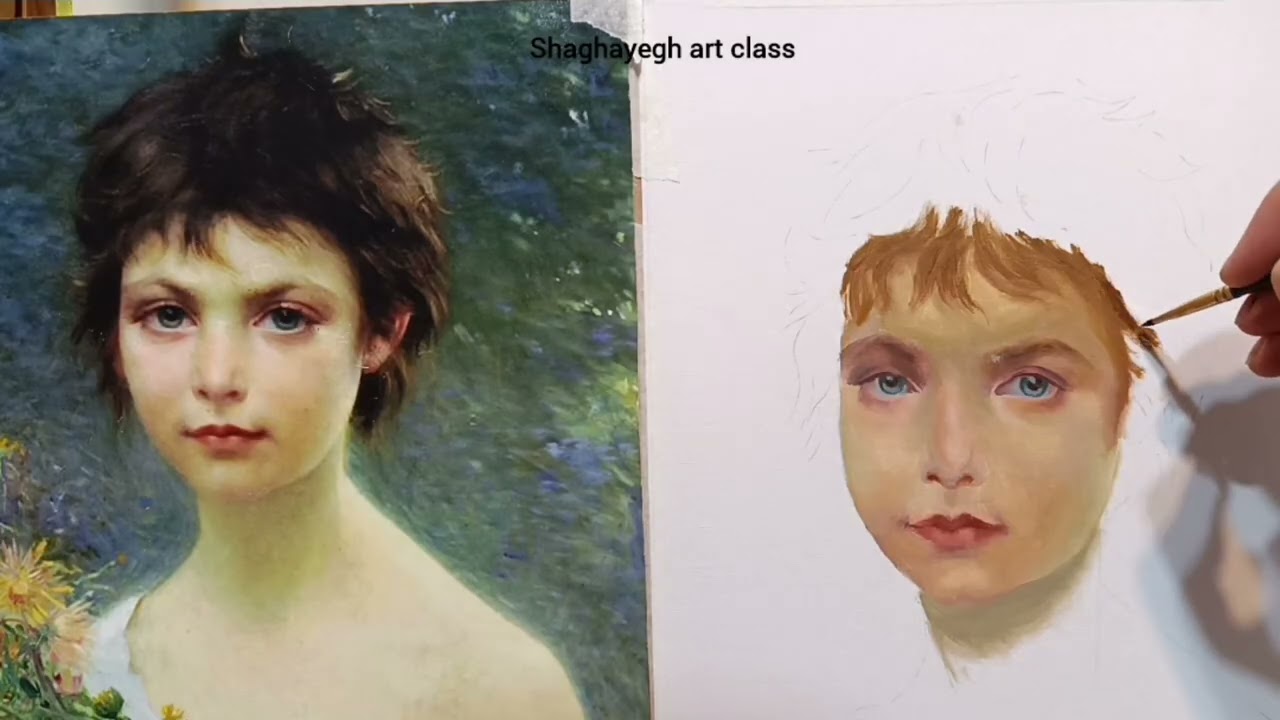 آموزش رنگ گذاری پیشانی و مو |تکنیک رنگ روغن ،سطح مبتدی 