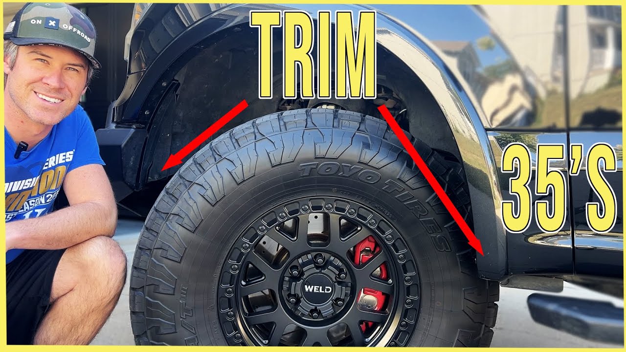 F150 Wheel Well Trimming for 35” Tires YouTube