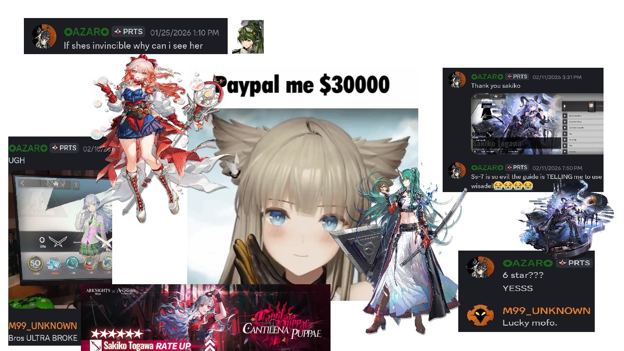 HOSHI ALTER AND SAKIKO PULLS (but I'm broke) Arknights