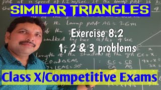 Class X/ SIMILAR TRIANGLES/Exercise 8.2- 1,2&3 problems