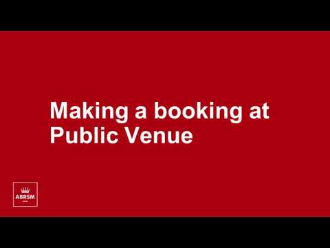 ABRSM  - Making a Public Venue booking