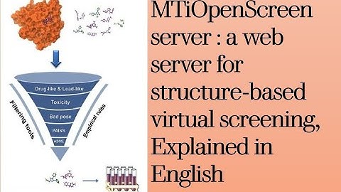 #bioinformatics #biophysicszone MTiOpenScreen server: Structure-based virtual screening server