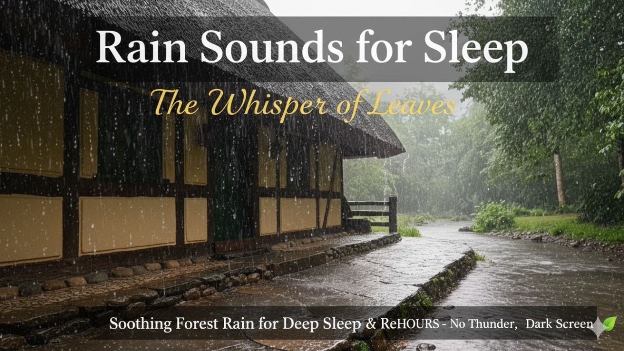 Rain Sounds for Sleep | The Whisper of Leaves 🍃 Soothing Forest Rain for Deep Sleep & Relaxation