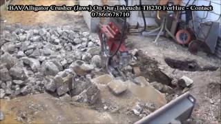bav alligator crusher hydraulic jaws on takeuchi tb230 part 5