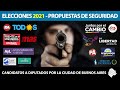 ELECCIONES 2021: Propuestas de Seguridad de los candidatos de CABA al Congreso de la Nación