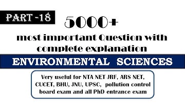 Environment net jrf| envirocademy| most important question series of Environmental science