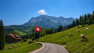 Schwarzenberg to Obernau 🇨🇭 | Through the Green Hills of Lucerne | Scenic Driving POV
