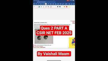 PART A Q2 CSIR NET FEB 2025 discussion By Vaishali Maam|General Aptitude CSIR NET  by vaishali maam