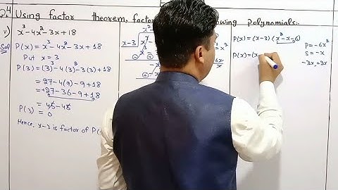 Factorization of polynomials using factor theorem part2