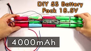 How To Make 18.5V Rechargeable Battery Lion pack