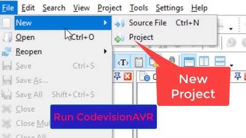 PART 2- Blinking led using Atmega8 Microcontroller, CodevisionAVR and Proteus (Using CodevisionAVR)