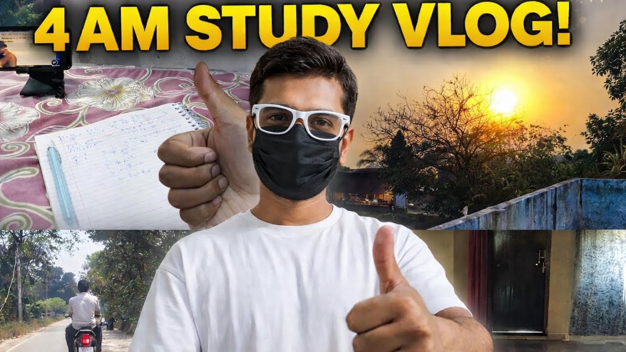 4 AM Study Vlog | 2 Hours Study Before Work 📚 Real Student Life Routine ...