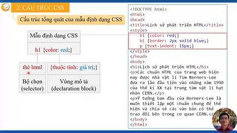 Tin Học 12   Bài 13  Khái niệm, vai trò của CSS