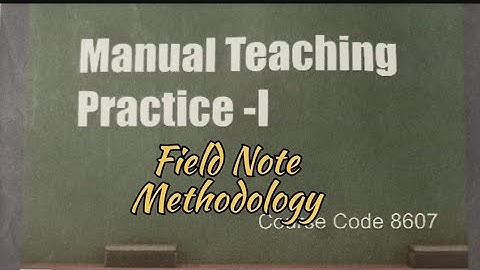 Field note 8607 on Methodology #methology #teachingpractice