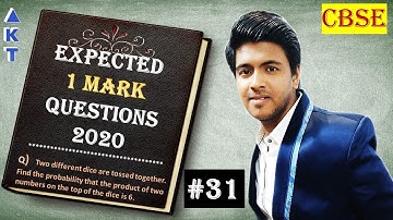 #31 | X | CBSE |1 Mark Q | Two different dice are tossed together. Find the probability that the...