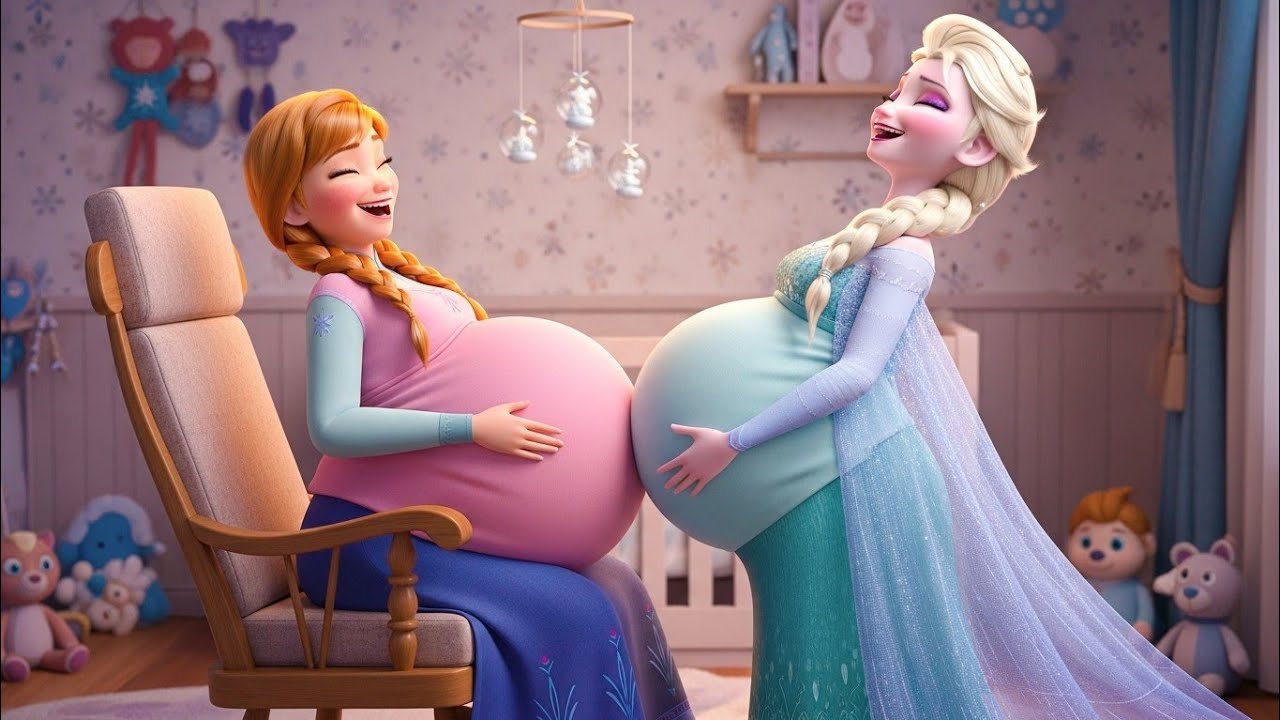 🆕🎵Bumps & Bonds 💕 Elsa & Anna Compare Their Pregnant Bellies ❄️👶