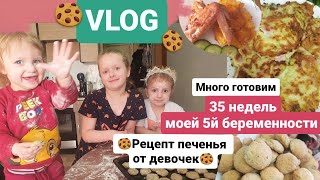 🤰🏼35 недель беременности 🤰🏼Рецепт печенья 🍪от детей 👩‍🍳Вкусная картошечка 🤤 кабачковые оладушки 🤤