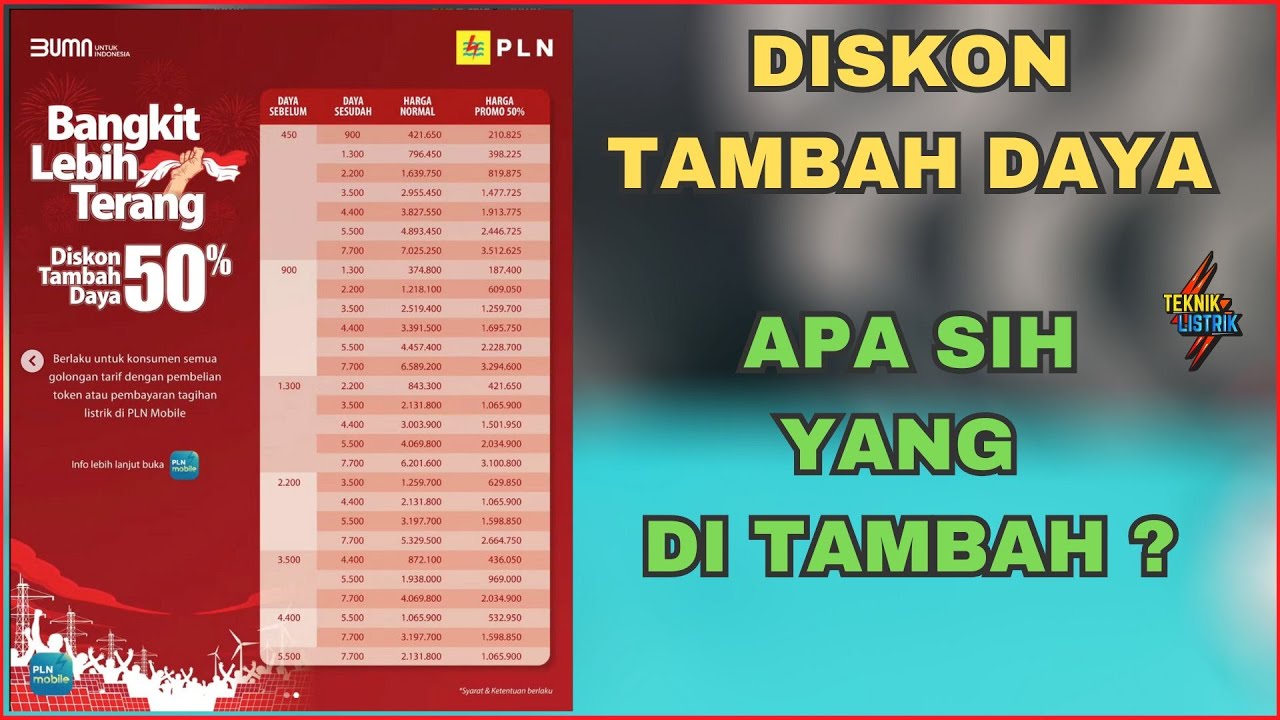DISKON TAMBAH DAYA - APA SIH YANG DI TAMBAH ?