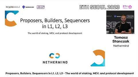 Tomasz Stanczak on Protocol development, Staking, MEV, Proposers and Sequencers