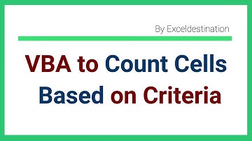 VBA to Count Cells with Specific Text - Count Cells with Criteria